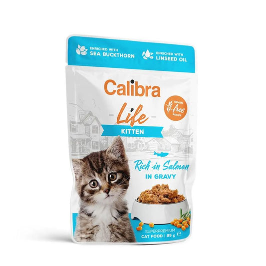 Calibra Gatos Life Pouch Kitten Salmon En Salsa 28X85Gr