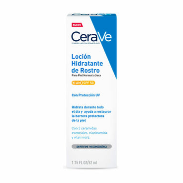 CeraVe Loción Hidratante Facial SPF 50, 52 ml