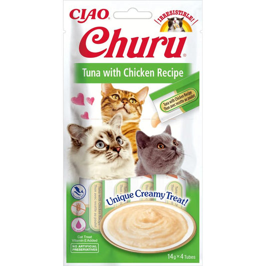Churu Gato Receta De Atún Con Pollo 4X14Gr