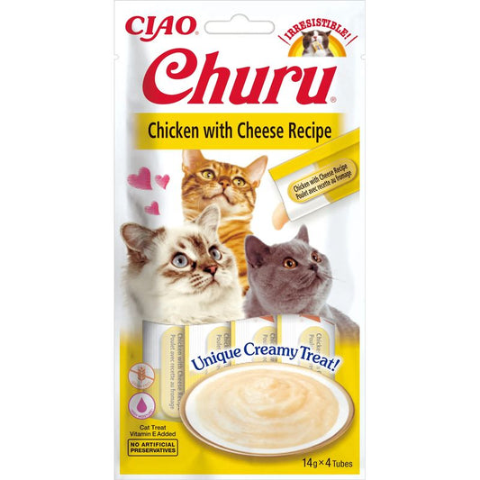 Churu Gato Receta De Pollo Con Queso 4X14Gr