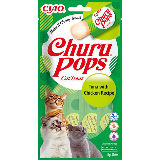 Churu Gato Pops Receta De Atún Con Pollo 4X15Gr