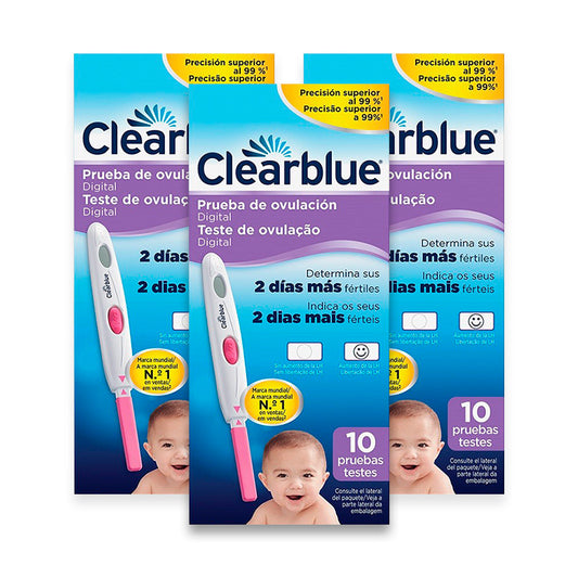 Pack 3 Clearblue Test Ovulación, 30 varillas