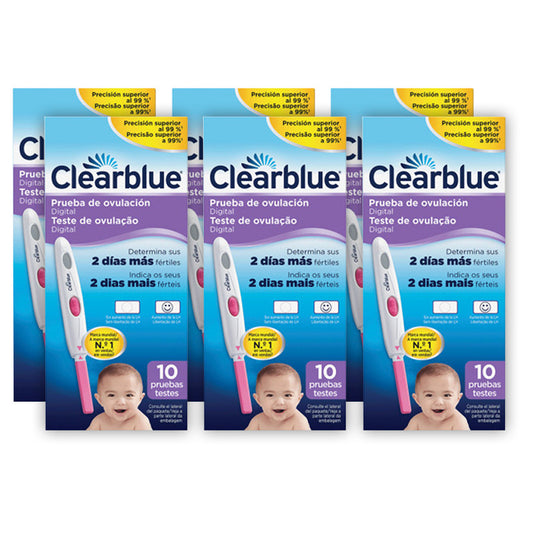 Pack 6 Clearblue Test Ovulación, 60 varillas