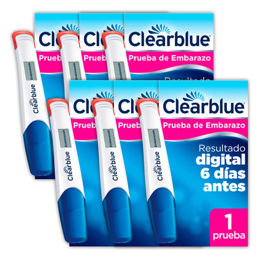 Pack 6 Clearblue Ultratemprana Digital Test De Embarazo, 6 pruebas