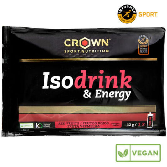 Crown Sport Nutrition Isodrink & Energy Frutos Rojos Monodosis , 32 gr