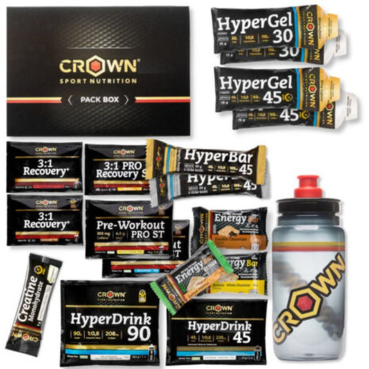 Crown Sport Nutrition Pack Hyper Energy Tester Con Bidón 550 Ml 