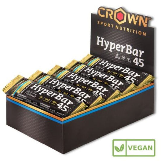 Crown Sport Nutrition Hyperbar 45 Neutro + Cafeína  , 10 x 60 gr