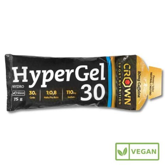 Crown Sport Nutrition Hypergel 30 (Hydro) Neutro + Cafeína  , 75 gr