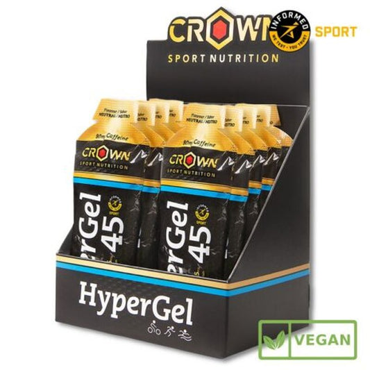 Crown Sport Nutrition Hypergel 45 Neutro + Cafeína  , 10 x 75 gr