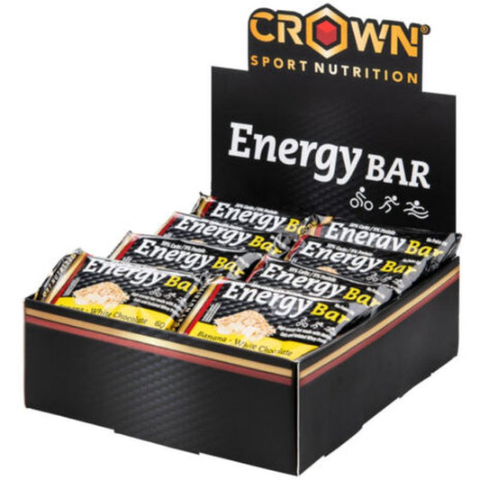 Crown Sport Nutrition Energy Bar Banana Chocolate Blanco , 12 x 60  gr
