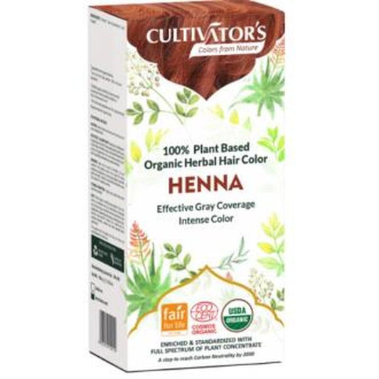 Cultivators Henna Tinte Organico 100Gr. Ecocert 