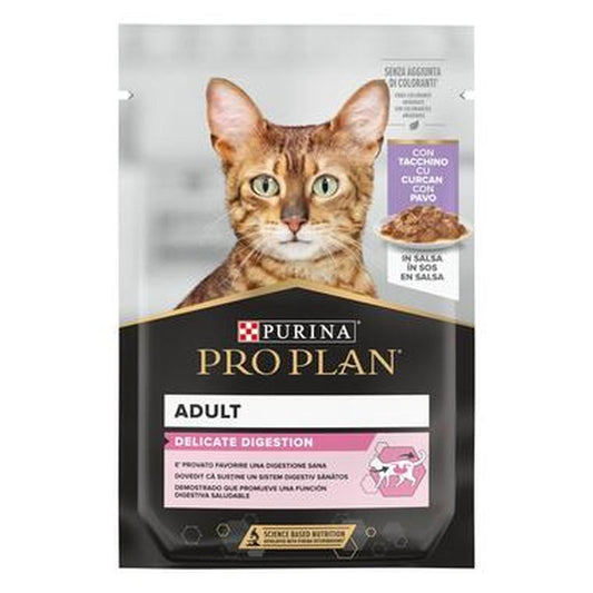 Purina Pro Plan Feline Delicate Pavo 26X85Gr, comida húmeda para gatos