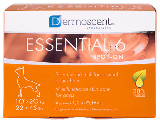 Dermoscent Essential 6 Perro Spot On10-20Kg 1,2 ml, 4 Pipetas