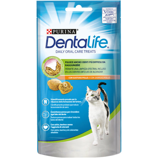 Dentalife Feline Daily Oral Care Sabor Pollo 8X40Gr, snack para gatos