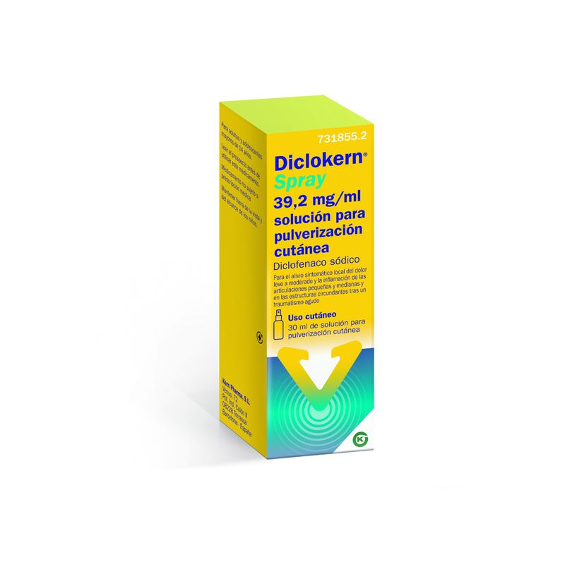 Diclokern spray 39,2 mg/ml pulverización cutánea 30ml