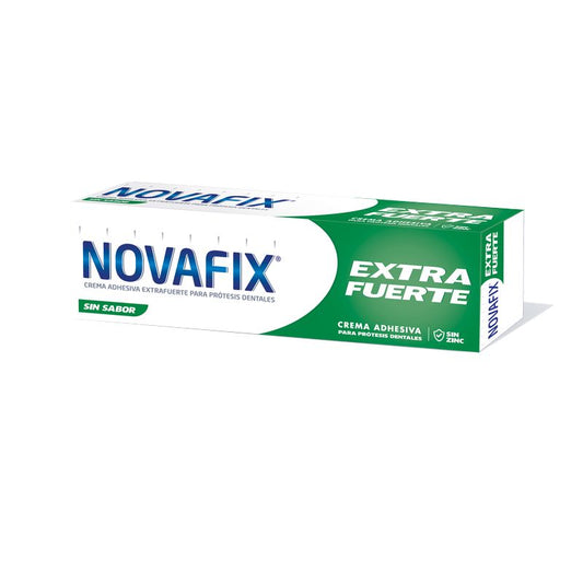Novafix Crema Adhesiva Extrafuerte Para Dentaduras Postizas Sin Sabor , 45 gr