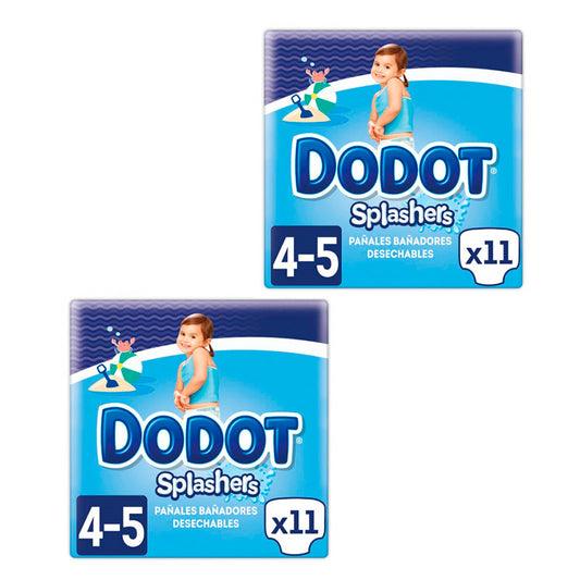 Dodot Pack 2 X Splashers Talla 4, 11 Pañales-Bañadores Desechables
