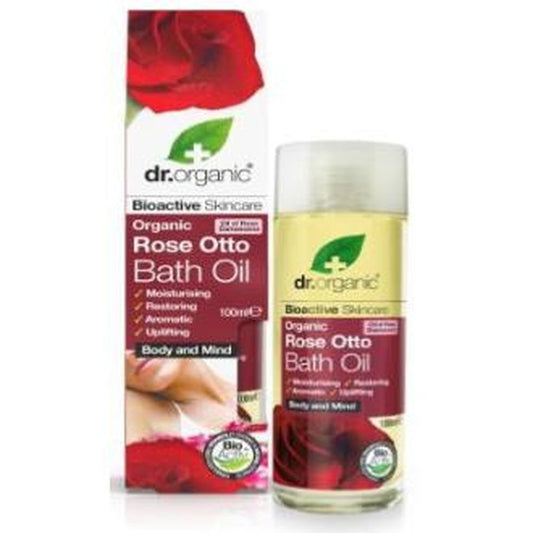 Dr. Organic Aceite Para El Baño Rosa De Damasco 100Ml. 