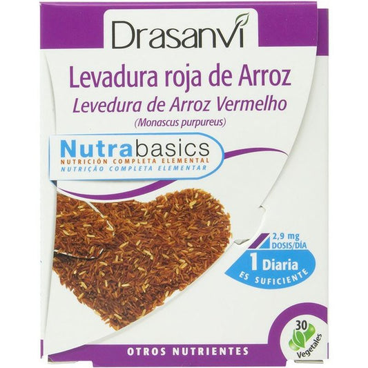 Drasanvi Levadura Roja Arroz (2,9Mg Monacolina K) Nutrabasicos , 30 cápsulas