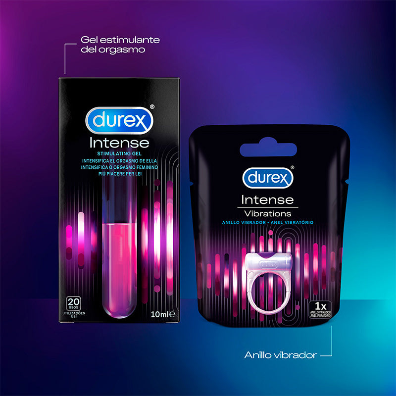 Durex Pack Gel Intense Orgasmic +  Anillo Vibrador Intense Orgasmic Vibrations