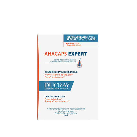 Ducray Anacaps Expert Complemento Alimenticio Anticaída, 90 Cápsulas