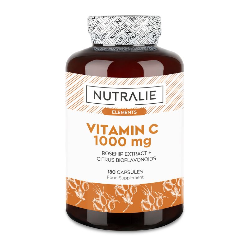 Nutralie Vitamina C 1000Mg Con Rosa Canina Antioxidante , 180 cápsulas