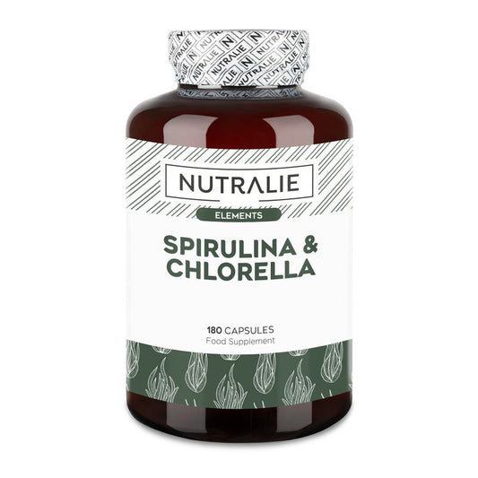Nutralie Espirulina & Chlorella Energía Y Fuerza 1800Mg , 180 cápsulas