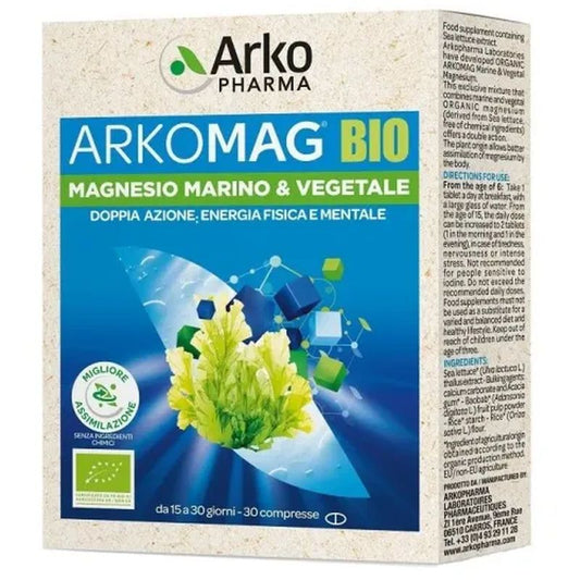 Arkopharma Arkomag BIO Magnesio Marino + Vegetal 30Comp.