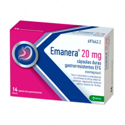 Emanera EFG 2 mg Blister OPA/Al/PVC/Al, 14 cápsulas gastrorresistentes