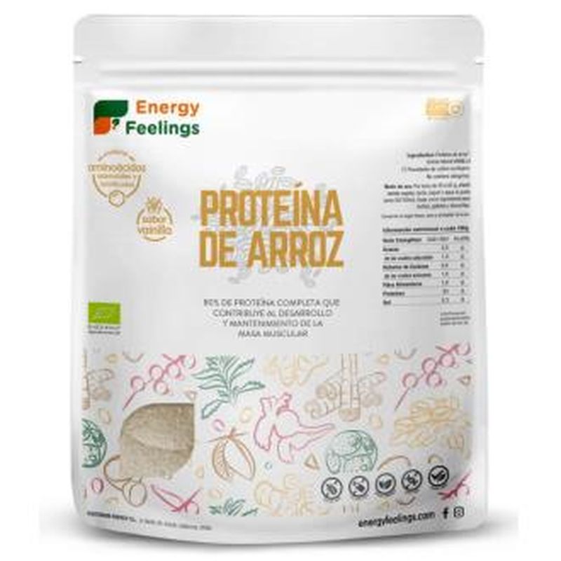 Energy Feelings Proteina De Arroz Vainilla 1Kg. Eco Vegan Sg 