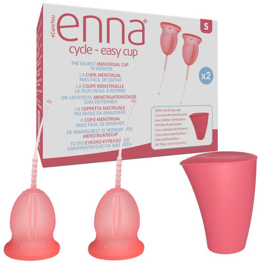 Enna Cycle Copa Menstrual Enna Talla S - 2 Copas Easy + Caja Esteriliz.