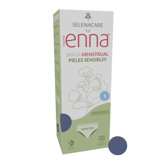 Enna Braga Menstrual Ginecological Organic Hipster (Flujo Medio) Talla S - Color Azul / Gris