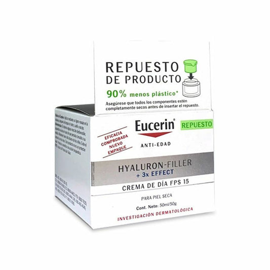 Eucerin Hyaluron-Filler Triple Efecto X3 Día Fps 15 Para Piel Seca, 50 ml