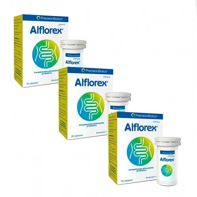 Pack Alflorex Complemento Alimenticio Probiótico, 3x30 Cápsulas