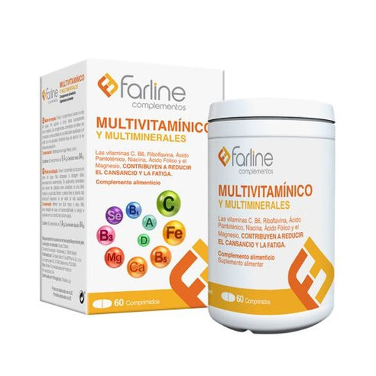 Farline Multivitamínico Con Calcio Y Magnesio, 30 comprimidos esfervescentes