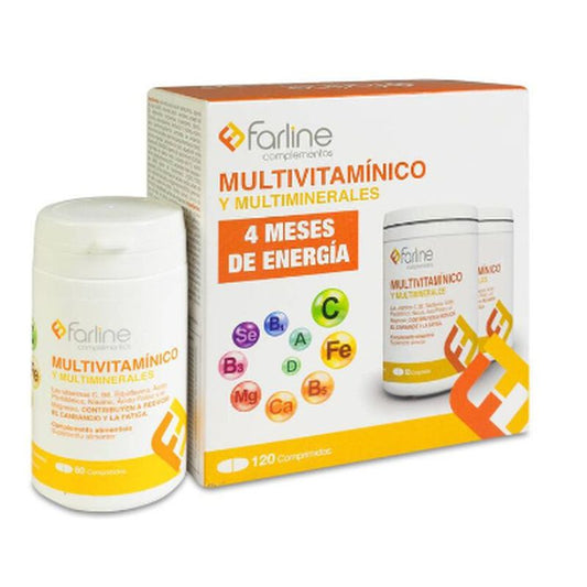 Farline Multivitamínico Con Calcio Y Magnesio, 60 comprimidos esfervescentes