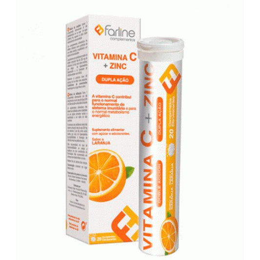 Farline Vitamina C + Zinc, 20 comprimidos esfervescentes