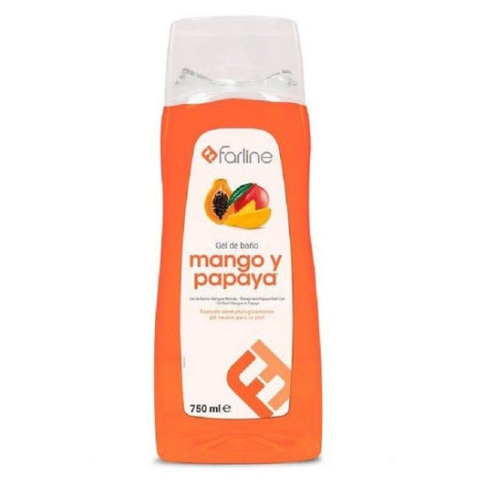 Farline Gel De Baño De Mango Y Papaya , 750 ml