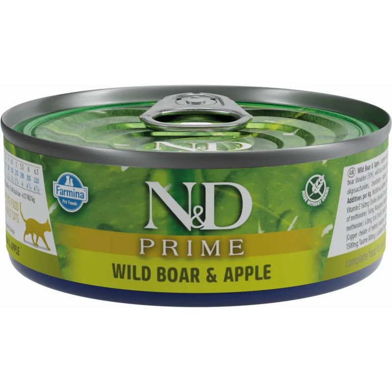Farmina N&D Cat Prime Jabali Y Manzana Caja 30X70Gr