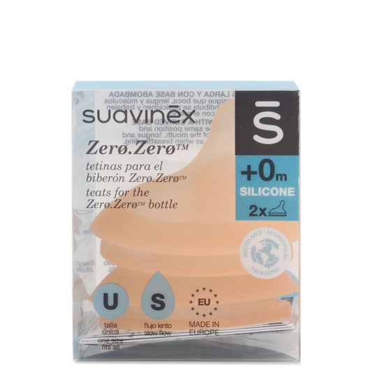 Suavinex Tetina Anticólico Flujo S Silicona, 2 unidades