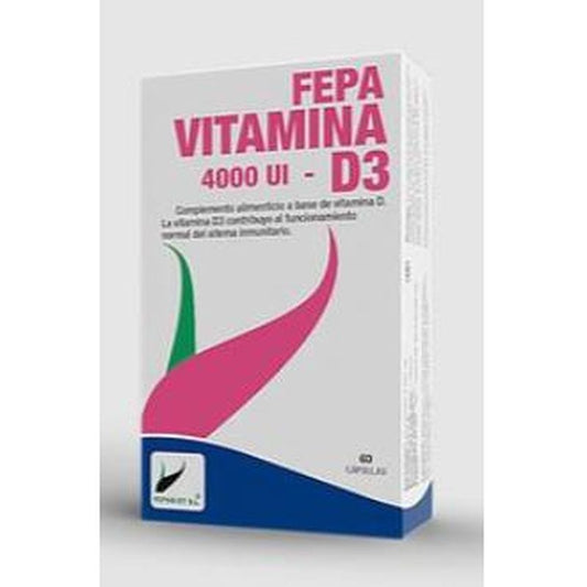 Fepadiet Fepa-Vitamina D3 4000Ui 60 Cápsulas