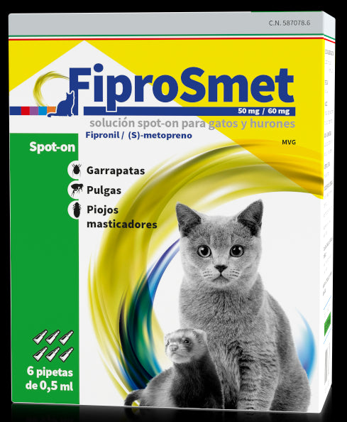 Fiprosmet Gatos y Hurones 6 Pipetas 0,5 ml