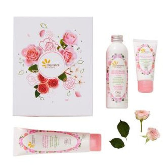 Fleurance Nature Cofre Rosa Leche Corp+Agua Micelar+Crema Hidratan