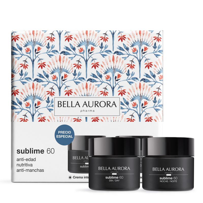 Bella Aurora Sublime Pack Anti-Edad +60 Acción Anti-Edad, Nutritiva Y Anti-Manchas, 50 + 50 ml