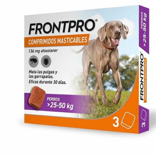 Frontpro Antiparasitario Para Perros, 3 Comprimidos Masticables 25-50 Kg (Xl)