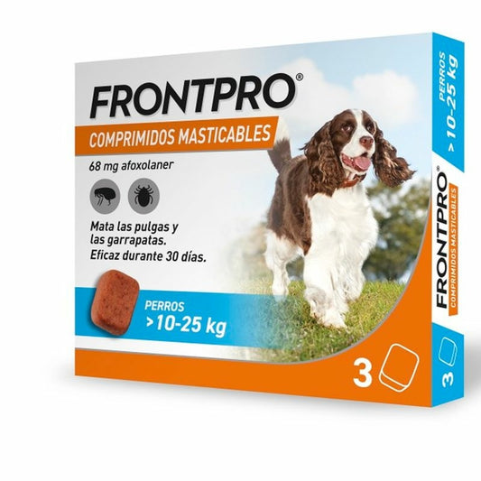 Frontpro Antiparasitario Para Perros, 3 Comprimidos Masticables 10-25 Kg (L)