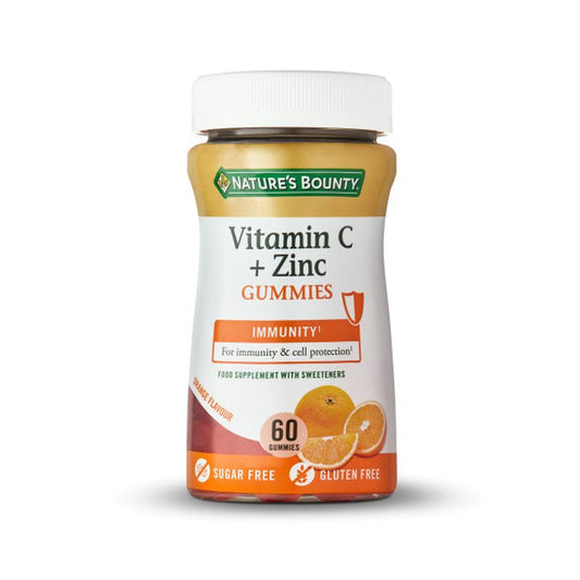 Natures Bounty Vitamina C+Zinc Complemento Alimenticio , 60 gominolas