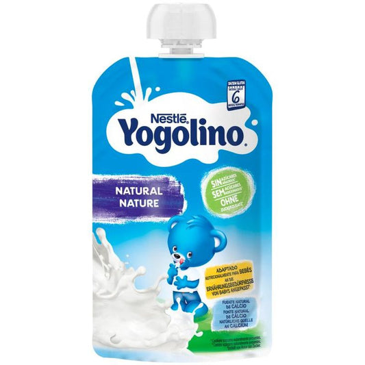 Nestlé Bolsita Yogolino Natural Sin Azúcar, 100 gr