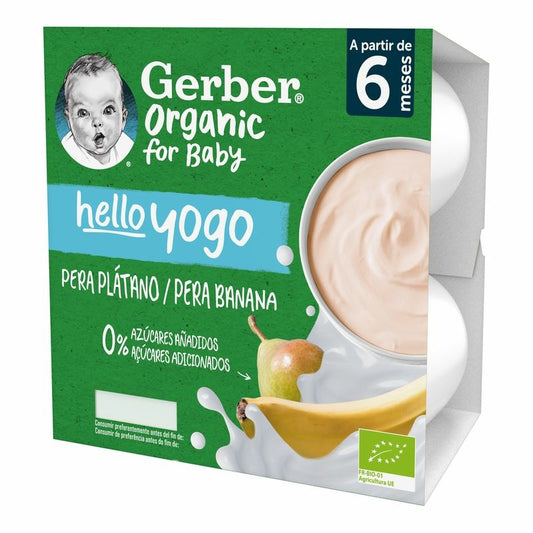 GERBER Organic Hello Yogo Pera Plátano