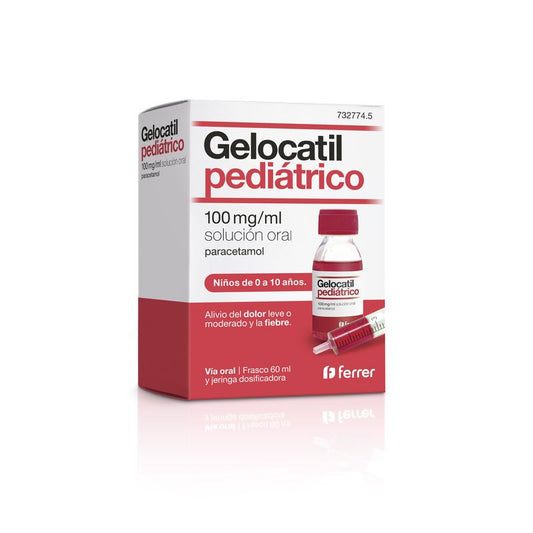 Gelocatil Pediátrico Solución Oral Frasco 100 Mg/Ml , 60 ml